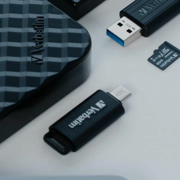 Флешка Verbatim 32GB USB-C Black (49457) - Фото 2 Флешка Verbatim 32GB USB-C Black (49457) - зображення 2