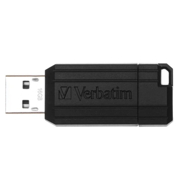 Флешка Verbatim PinStripe 16GB USB-A 2.0 Black (49063) - Фото 2 Флешка Verbatim PinStripe 16GB USB-A 2.0 Black (49063) - изображение 2