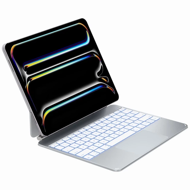 Чехол Typecase Edge Pro с клавиатурой для iPad Pro 13 M4 Silver (KB206AU-130P-D-SLV-WHT-U-US-C1) - Фото 2 Чехол Typecase Edge Pro с клавиатурой для iPad Pro 13 M4 Silver (KB206AU-130P-D-SLV-WHT-U-US-C1) - изображение 2
