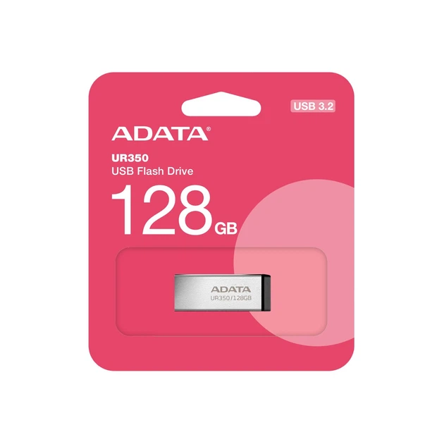Флеш-накопичувач ADATA USB 3.2 UR 350 128Gb Silver/Black - Фото 2 Флеш-накопичувач ADATA USB 3.2 UR 350 128Gb Silver/Black - зображення 2