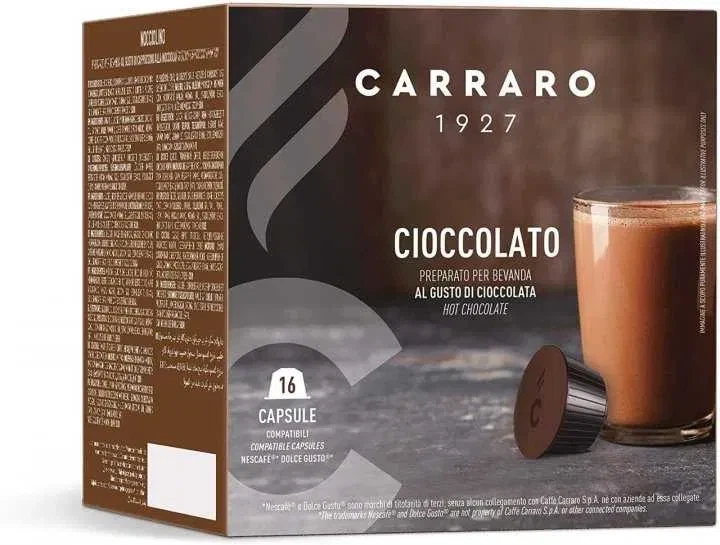 ШОКОЛАД капсулах Carraro Nescafe Dolce Gusto CIOCCOLATO 16 шт - Фото 1 ШОКОЛАД капсулах Carraro Nescafe Dolce Gusto CIOCCOLATO 16 шт - изображение 1