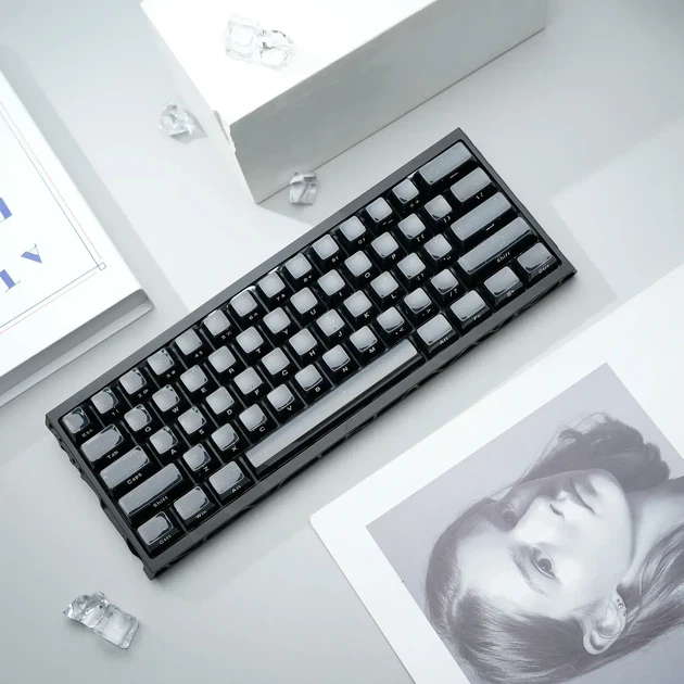 Набор ABS / PC кейкапов Womier Jelly 124 шт OEM profile White белого цвета, кейкапы для клавиатуры - изображение 6