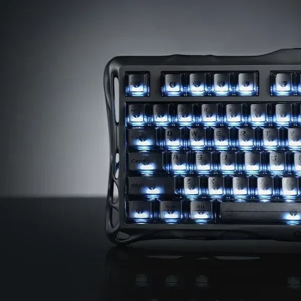 Бездротова механічна клавіатура GravaStar Mercury K1 Stealth Black, з алюмінієвого корпусу, розмір 75%, RGB , 2.4G/Bluetooth/USB - Фото 3 Бездротова механічна клавіатура GravaStar Mercury K1 Stealth Black, з алюмінієвого корпусу, розмір 75%, RGB , 2.4G/Bluetooth/USB - зображення 3