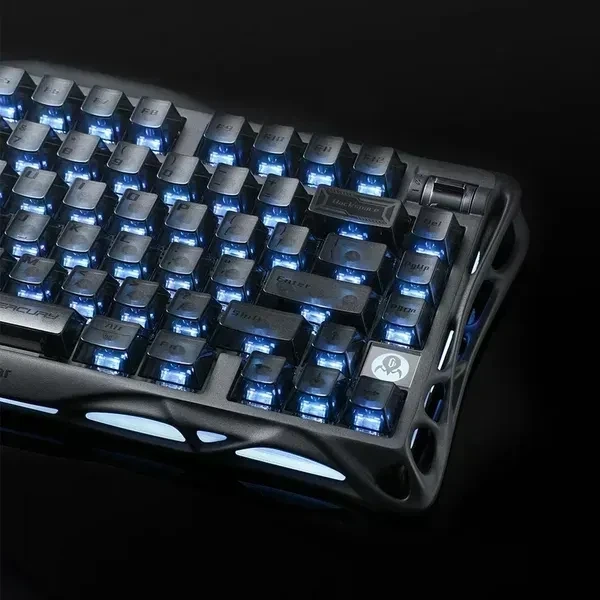 Бездротова механічна клавіатура GravaStar Mercury K1 Stealth Black, з алюмінієвого корпусу, розмір 75%, RGB , 2.4G/Bluetooth/USB - Фото 4 Бездротова механічна клавіатура GravaStar Mercury K1 Stealth Black, з алюмінієвого корпусу, розмір 75%, RGB , 2.4G/Bluetooth/USB - зображення 4