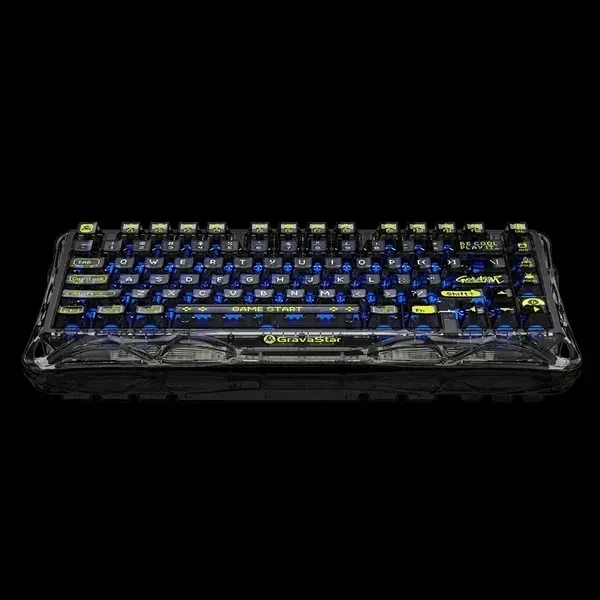 Ездротова механічна клавіатура GravaStar Mercury K1 Lite BSUN Grey, розмір 75%, RGB підсвічування (2.4G/Bluetooth/USB) - Фото 7 Ездротова механічна клавіатура GravaStar Mercury K1 Lite BSUN Grey, розмір 75%, RGB підсвічування (2.4G/Bluetooth/USB) - зображення 7