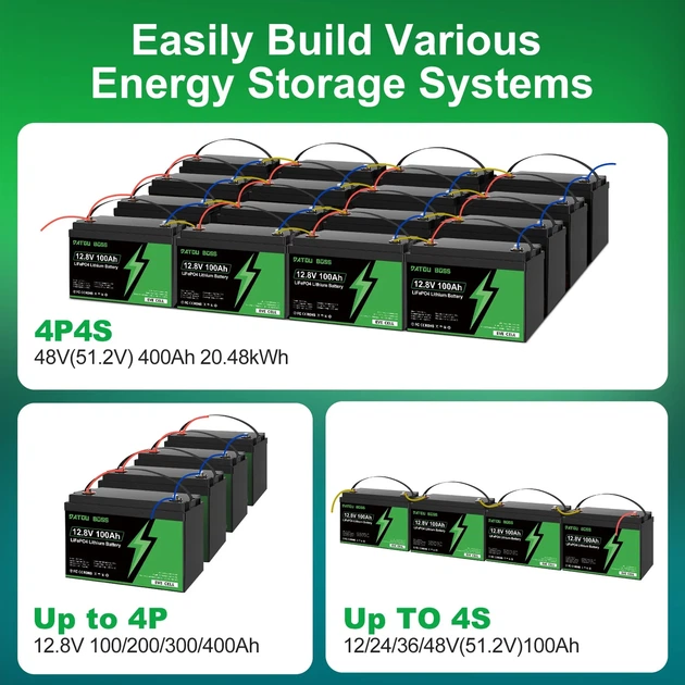 Акумулятор DatouBoss EVE CELL літій-залізо-фосфатний LiFePO4 12,8V 100Ah з BMS - изображение 5