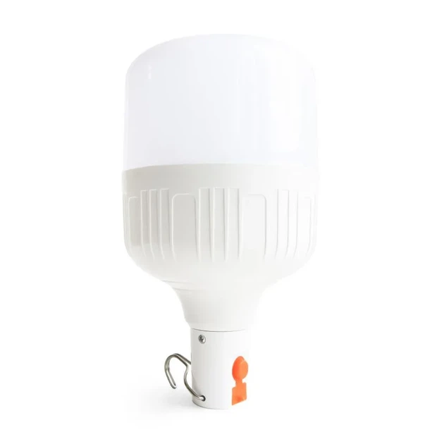 Аккумуляторная LED лампа подвесная 100W 2400mAh 6500K белая пластиковая 6-8 часов работы - Фото 2 Аккумуляторная LED лампа подвесная 100W 2400mAh 6500K белая пластиковая 6-8 часов работы - изображение 2