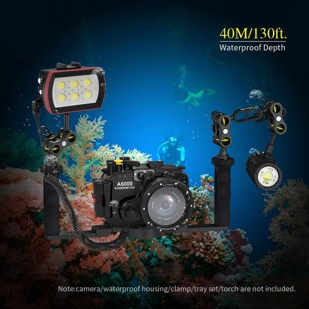 Професійне підводне відеосвітло Seafrogs SL-22 до 40 м 6000 люмен, 3 режими світла для дайвінгу, підводної фото- та відеозйомки - зображення 6