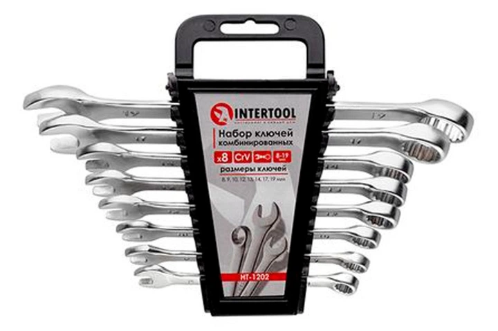 Набір рожково-накидних ключів Intertool 8 шт. (8-19 мм) Storm (HT-1202) - Фото 1 Набір рожково-накидних ключів Intertool 8 шт. (8-19 мм) Storm (HT-1202) - зображення 1
