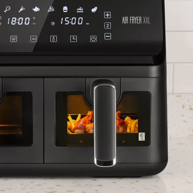Фритюрница без масла Teesa Air Fryer Dual Pot XXL 8L 2700W (TSA8089) - Фото 10 Фритюрница без масла Teesa Air Fryer Dual Pot XXL 8L 2700W (TSA8089) - изображение 10