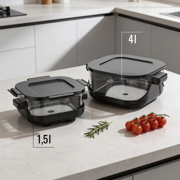 Фритюрница без жира Teesa Glass Air Fryer 4L, 1500W (TSA8090) - изображение 6