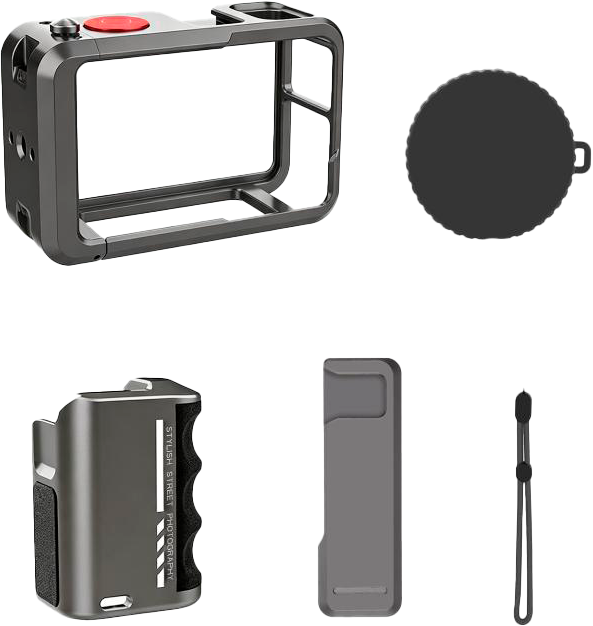 Obudowa ochronna Puluz dla DJI Osmo Action 5 Pro / Action 4 / Action 3 metalowa z przylaczem zimna stopka (5905156101128) - obraz 2