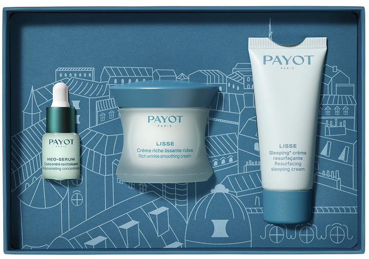 Zestaw do pielęgnacji twarzy Payot Lisse Krem do twarzy 50 ml + Krem do twarzy na noc 30 ml + Serum 5 ml (3390150598999) - Zdjęcie 1 Zestaw do pielęgnacji twarzy Payot Lisse Krem do twarzy 50 ml + Krem do twarzy na noc 30 ml + Serum 5 ml (3390150598999) - obraz 1
