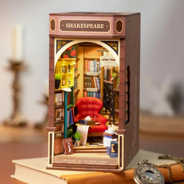 Конструктор букнук Robotime Rolife Книжный магазин TGB07 миниатюрная модель 19,8 x 11,5 x 21,8 см(PP_47425EAD0991) - изображение 5
