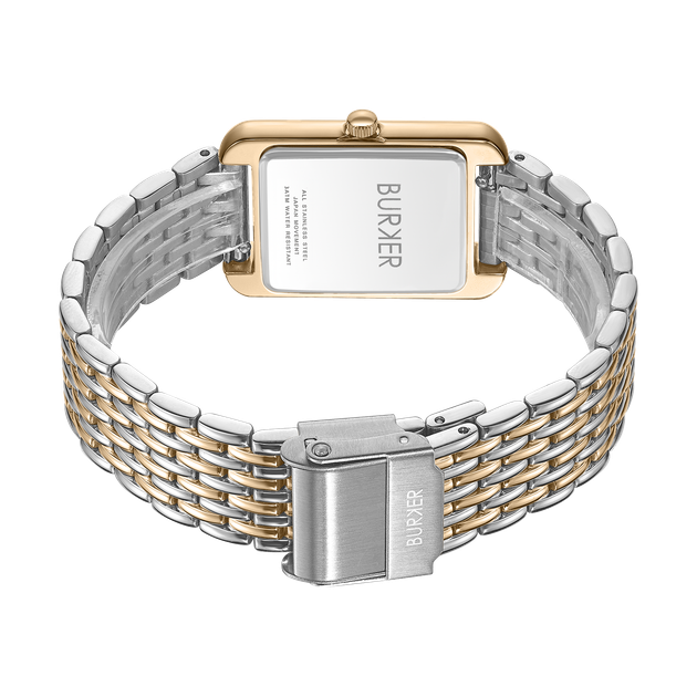 Жіночий годинник Burker Watches Olivia сріблястий та золотистий з чорним циферблатом (OLBGS) - зображення 3