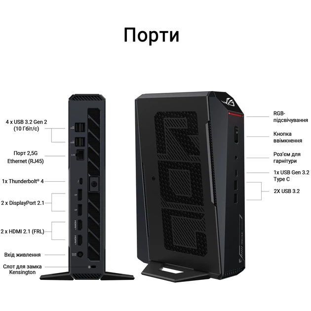 Неттоп ASUS ROG NUC (90AS00I1-M00300) - Фото 4 Неттоп ASUS ROG NUC (90AS00I1-M00300) - зображення 4