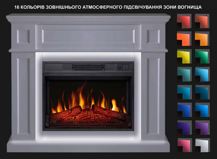 Електричний камін з ефектом живого вогню ArtiFlame 1800 Вт Камінокомплект з порталом Електрокамін з LED підсвічуванням пультом - Фото 5 Електричний камін з ефектом живого вогню ArtiFlame 1800 Вт Камінокомплект з порталом Електрокамін з LED підсвічуванням пультом - зображення 5