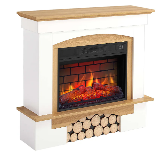 Камінокомплект з порталом ArtiFlame Електрокамін з обігрівом до 30 м² 1800 Вт Камін з 3D полум’ям звуком дров пультом термостатом - зображення 5