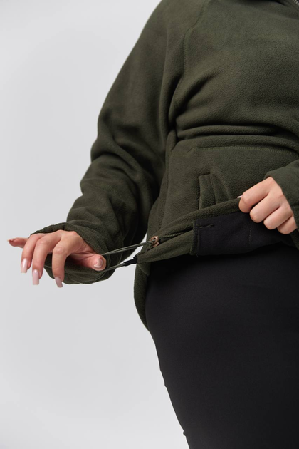 Женская флисовая кофта с вишивкой Columbia хаки 3XL - изображение 3
