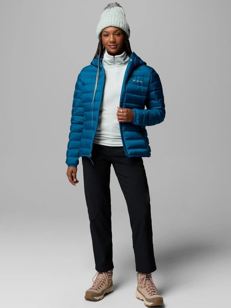 Kurtka puchowa damska zimowa Columbia Lake 22 II Down Hooded Jacket 2088363442 L Niebieska (199141622995) - obraz 3