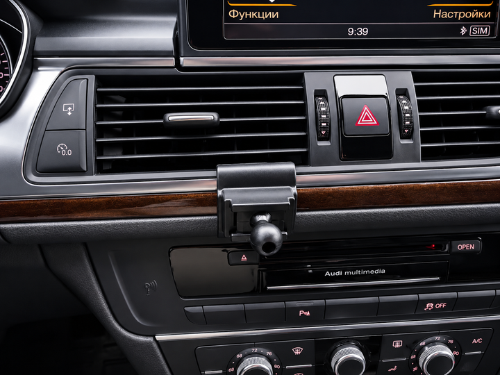 Держатель телефона для Audi A6C7 (Комлект: основа для панели Audi A6C7 + HOCO Mighty one-button). - Фото 4 Держатель телефона для Audi A6C7 (Комлект: основа для панели Audi A6C7 + HOCO Mighty one-button). - изображение 4