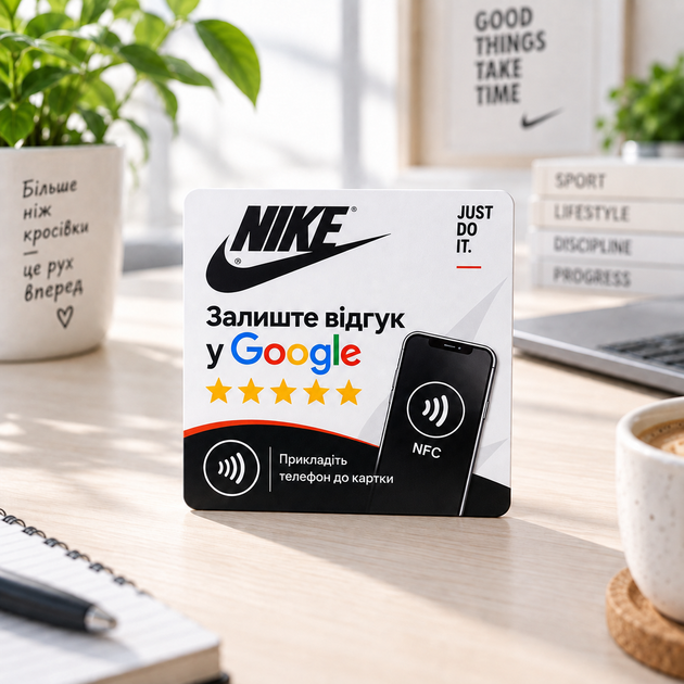 Табличка NFC CARD Branded 10x10 см для отзывов Google - изображение 3