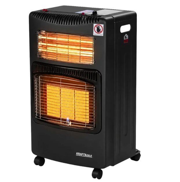Газовый обогреватель Kraft&Dele KD6531 4200 Вт 3 режима Газово-электрический обогреватель 2 в 1 с электронагревом 1200 Вт - изображение 11