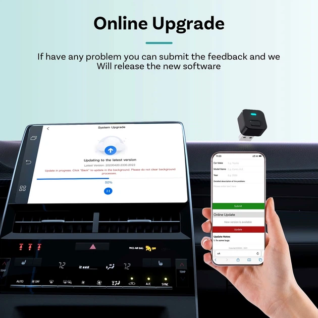 OTTOCAST Mini Dot – компактный беспроводной CarPlay / Android Auto для iPhone и Android - изображение 3