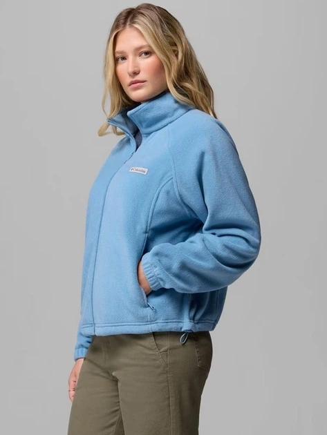 Bluza damska rozpinana streetwear polarowa Columbia Benton Springs Relaxed Full Zip 2136221447 S Błękitna (199141391716) - obraz 4