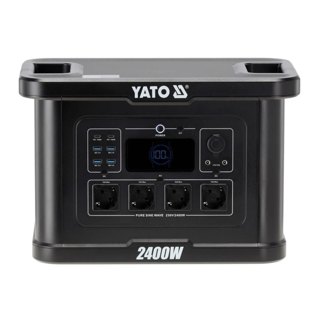 Зарядна станція YATO YT-83095 2400 Вт 2232 Вт·год електростанція LiFePO4 - зображення 2