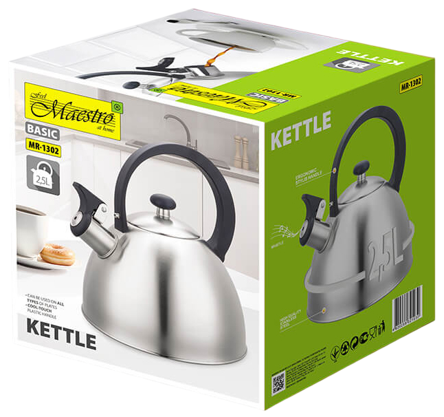 Czajnik metalowy Maestro Basic 2.5 l MR-1302 (4897144672486) - obraz 3