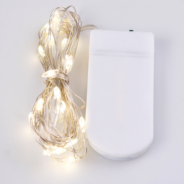 Светодиодная гирлянда Роса на батарейках 3 м GarlandoPro 30 led лампочек новогодняя гирлянда на елку нить на белом проводе IP65 Белый - Фото 13 Светодиодная гирлянда Роса на батарейках 3 м GarlandoPro 30 led лампочек новогодняя гирлянда на елку нить на белом проводе IP65 Белый - изображение 13