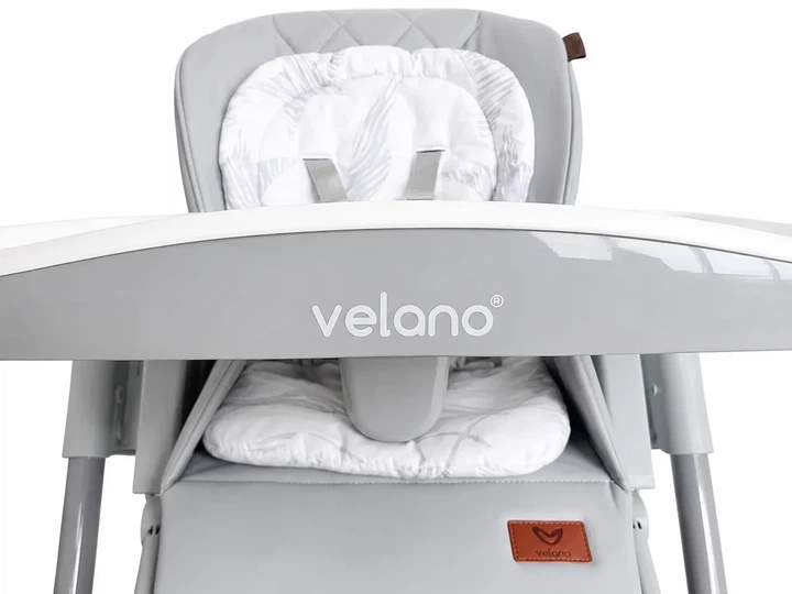 Стільчик для годування 2в1 з функцією гойдалки Velano Movio, light grey (45692) - Фото 5 Стільчик для годування 2в1 з функцією гойдалки Velano Movio, light grey (45692) - зображення 5