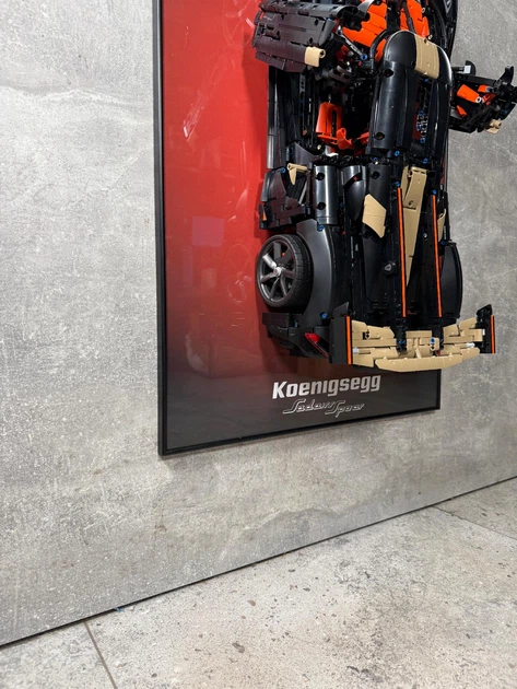 Арт Тримач Рамка 80x50 см. на Стіну для Конструктора Technic Koenigsegg Sadair's Spear (42232) - Type-A - Фото 9 Арт Тримач Рамка 80x50 см. на Стіну для Конструктора Technic Koenigsegg Sadair's Spear (42232) - Type-A - изображение 9