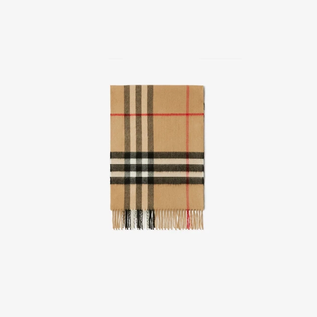 Кашеміровий Шарф Burberry в фірмову клітинку Бежевий 2026 - Фото 2 Кашеміровий Шарф Burberry в фірмову клітинку Бежевий 2026 - зображення 2