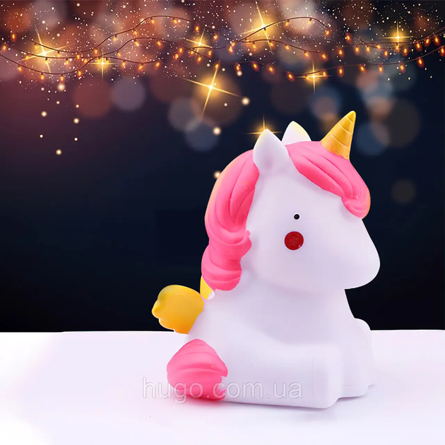 Дитячий силіконовий нічник світильник лампа єдиноріг RGB LOSSO Unicorn - зображення 10