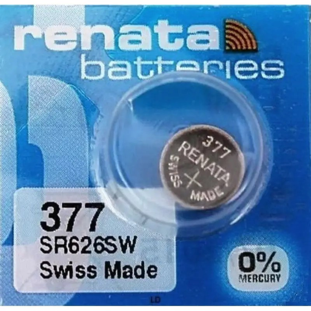 Батарейка Renata 377 SR626SW, 1 шт. - зображення 2