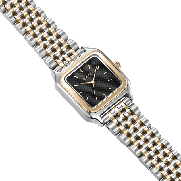 Жіночий годинник Burker Watches Macy сріблястий та золотистий з чорним циферблатом (MCBGS) - Фото 2 Жіночий годинник Burker Watches Macy сріблястий та золотистий з чорним циферблатом (MCBGS) - изображение 2