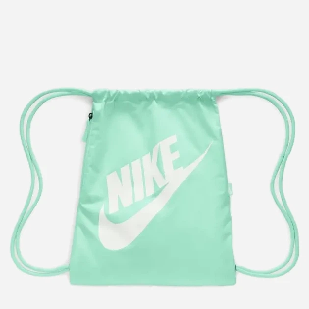 Рюкзак спортивный тканевый 13 л вмещает формат А4 Nike Nk Heritage Drawstring DC4245-353 Мятный (198481650422) - Фото 1 Рюкзак спортивный тканевый 13 л вмещает формат А4 Nike Nk Heritage Drawstring DC4245-353 Мятный (198481650422) - изображение 1