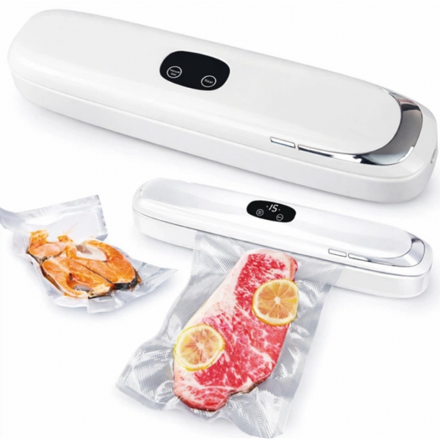 Вакуумный упаковщик для продуктов Vacuum Sealer MK-801 90Вт бытовой вакуумный + 10 пакетов Белый - Фото 1 Вакуумный упаковщик для продуктов Vacuum Sealer MK-801 90Вт бытовой вакуумный + 10 пакетов Белый - изображение 1