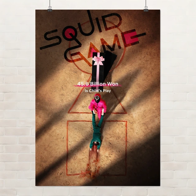 Постер Гра в кальмара, Squid Game, серіал, A3 42×30 см (id4530) - Фото 1 Постер Гра в кальмара, Squid Game, серіал, A3 42×30 см (id4530) - зображення 1