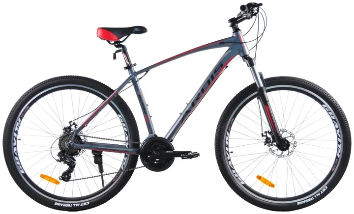 ВЕЛОСИПЕД 29 MTB AL "BLAZE", Сіро червоний (21" (180-190см)) - Фото 1 ВЕЛОСИПЕД 29 MTB AL "BLAZE", Сіро червоний (21" (180-190см)) - изображение 1