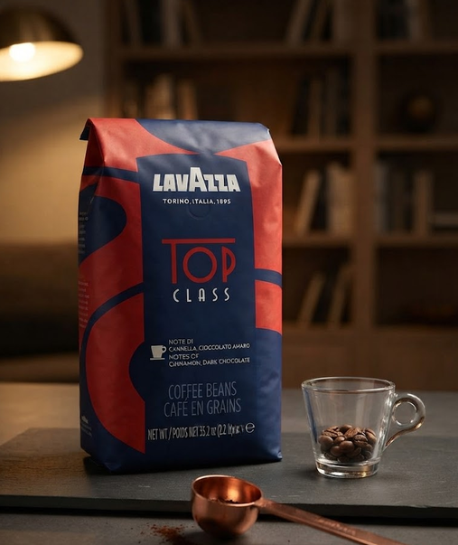 Зерновой кофе Lavazza Top Class 1010 г купаж 90% арабики 10% робусты средняя обжарка ароматный с приятной кислинкой густой крема для кофемашины эспрессо латте капучино рожковой кофеварки - Фото 6 Зерновой кофе Lavazza Top Class 1010 г купаж 90% арабики 10% робусты средняя обжарка ароматный с приятной кислинкой густой крема для кофемашины эспрессо латте капучино рожковой кофеварки - изображение 6