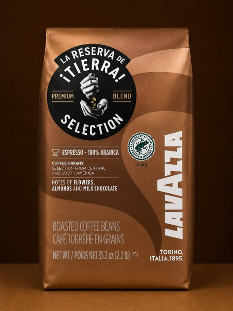 Зернова кава Lavazza Tierra Selection 1010 г натуральна 100% арабіка середнє обсмажування з кофеїном насиченим ароматом м’яким смаком легкою гірчинкою для автоматичної кавомашини турки кавоварки - Фото 5 Зернова кава Lavazza Tierra Selection 1010 г натуральна 100% арабіка середнє обсмажування з кофеїном насиченим ароматом м’яким смаком легкою гірчинкою для автоматичної кавомашини турки кавоварки - зображення 5