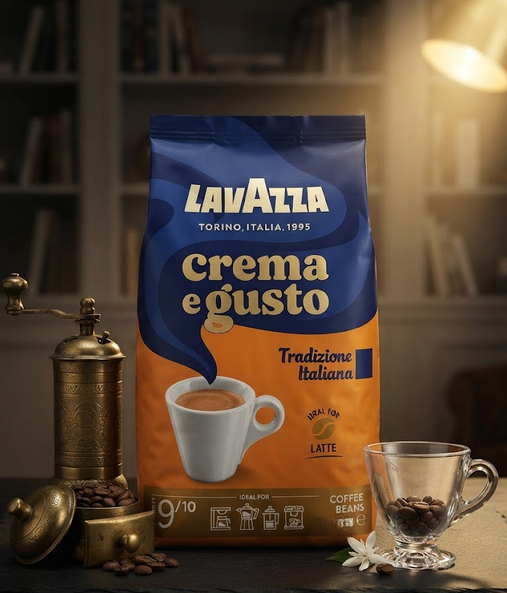 Зерновой кофе Lavazza Crema e Gusto Tradizione Italiana Latte 1015 г купаж 70% арабики 30% робусты темная обжарка насыщенный ароматный с шоколадным вкусом легкой горчинкой плотной крема для кофемашины капучино латте эспрессо - Фото 8 Зерновой кофе Lavazza Crema e Gusto Tradizione Italiana Latte 1015 г купаж 70% арабики 30% робусты темная обжарка насыщенный ароматный с шоколадным вкусом легкой горчинкой плотной крема для кофемашины капучино латте эспрессо - изображение 8