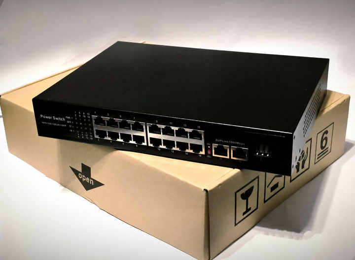 Неуправляемый PoE-коммутатор XH-481621GL, 16 PoE + 2 Gigabit Uplink + SFP - Фото 1 Неуправляемый PoE-коммутатор XH-481621GL, 16 PoE + 2 Gigabit Uplink + SFP - изображение 1