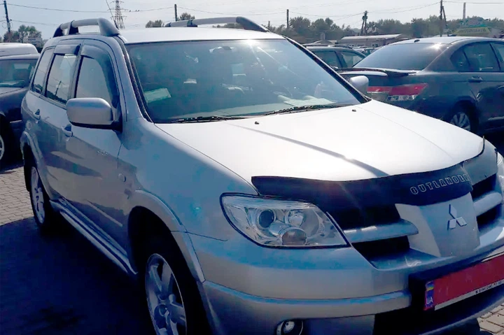 Ветровики на окна (4 шт, HIC) для Mitsubishi Outlander 2001-2006 гг - изображение 2