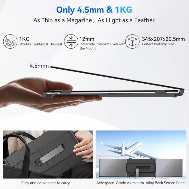 Портативный монитор 14'' Blackview DCM6 Full HD IPS 60 Гц (102414086) - изображение 2