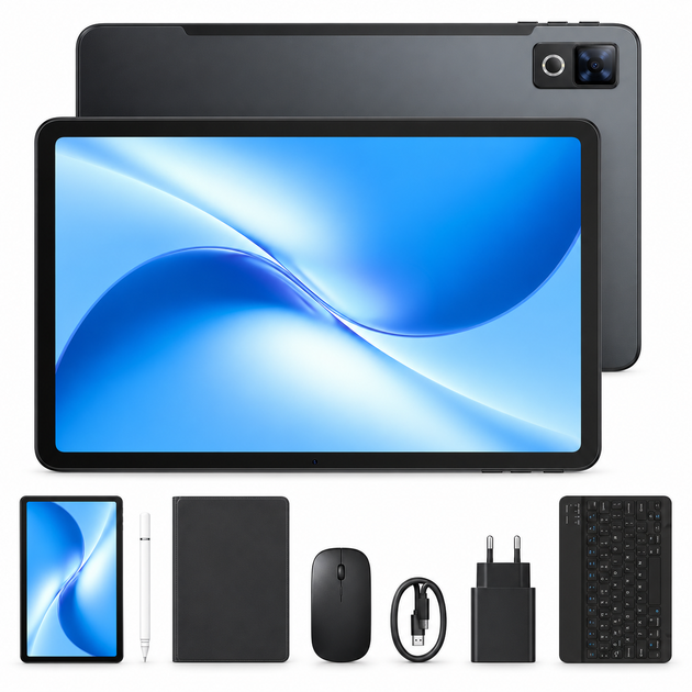 Планшет Doogee U12 VIP Edition 12 дюймов 90 Гц 6 ГБ/128 ГБ WiFi Android для учебы Black (U12_VIP_BK) - изображение 8