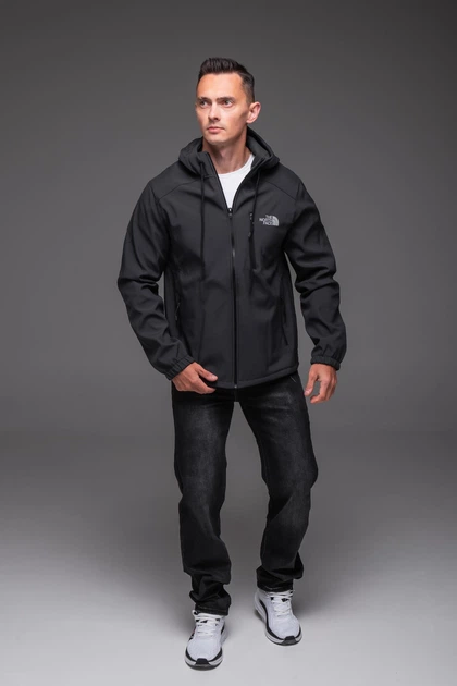 Чоловіча куртка вітрівка Softshell на флісі XL сіра 5503494s4 - Фото 10 Чоловіча куртка вітрівка Softshell на флісі XL сіра 5503494s4 - изображение 10